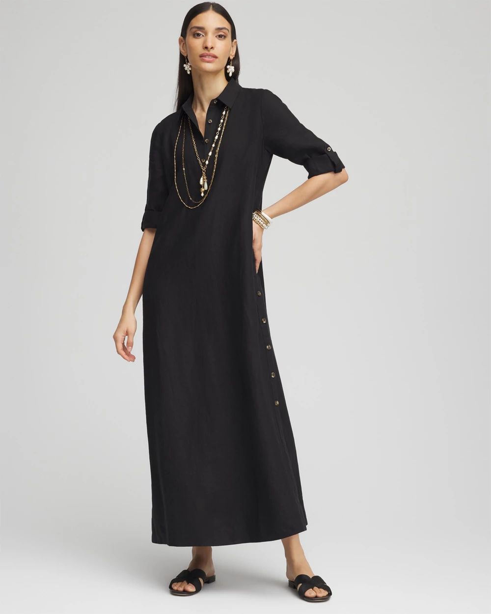 Linen Maxi Shirtdress | Chico's